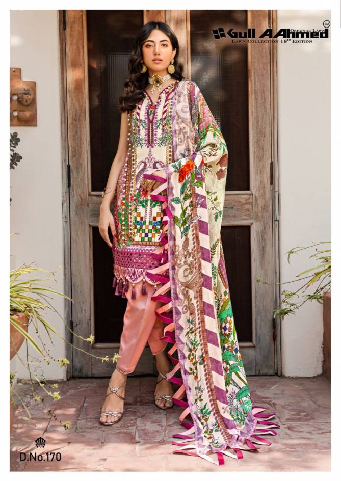 Gull A Ahmed Vol 18 Lawn Cotton Pakistani Dress Material Wholesale Price In Surat
